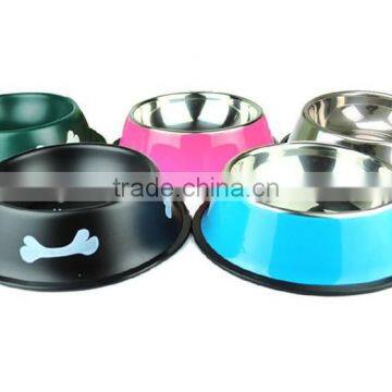 Stainless Steel No tip No Slip Pet Food Bowl for Puppy Dog cat