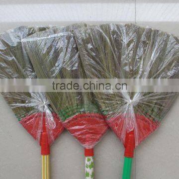 grass broom with wood handle pvc