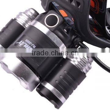 Boruit RJ-3000 3xT6 LED 920Lm 4 Mode High Power Rechargeable Headlamp photo-2