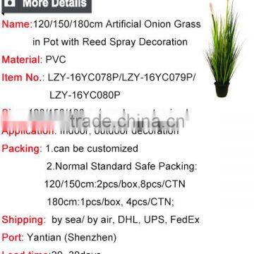 120 / 150 / 180 cm Synthetic Grass Artificial Potted Onion Grass With Reed Fake Grass Pots Plants photo-6