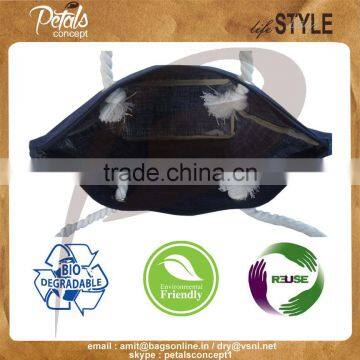 India Factory Cheap Wholesale Handled Custom Printing Jute Beach Tote Bag photo-6