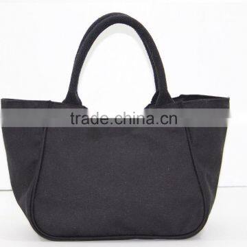 Canvas Fabric Handbag With Padded Rope Handle & With Magnet Button Closure photo-3