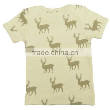 Natural Color Plain and Printed Envelop Style Baby t Shirts and Organic Cotton Long Sleeve and Short Sleeve Polo t Shirt for Ba photo-2