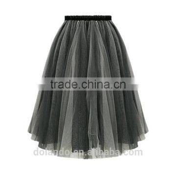 European Style Elegant Organza Long Skirts for Women photo-4