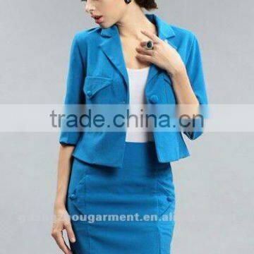 Fashion garment 2012 newest elegent casul skirt suits