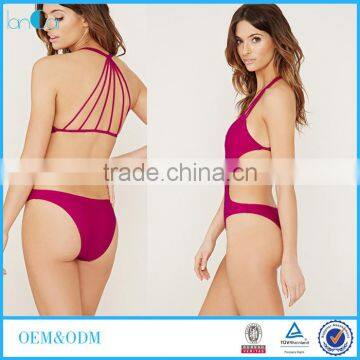 poly and spandex swimwear 2016 top quality one piece swimsuit LCD001-S