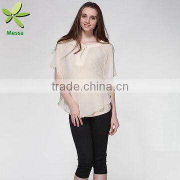 Factory Price New design fancy girls white blouse