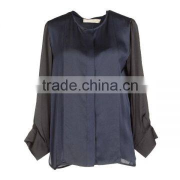 Ladies' Fashion Long Sleeves Color Combination High Quality and Best Price Ladies Blouse Free Patterns Free photo-3