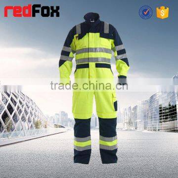 High Visibility Reflective Safety Work Wear Overall