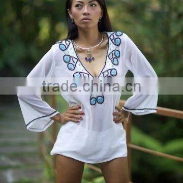 Stone Embroidered Beach Tunic