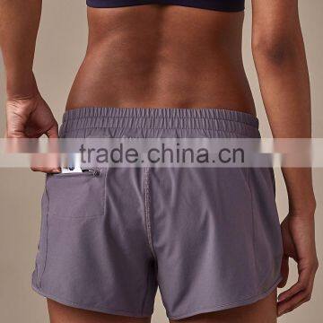 MGOO Wholesale Drawstring Waistband Womens Sport Shorts 100% Polyester Dri Fit Short Pants photo-3