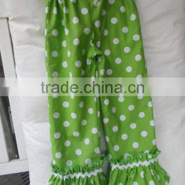 High Quality Wholesale Kids Casual Pants Lovely Chevron Ruffle Leggings Cotton Baby Girls Cotton Trousers photo-6