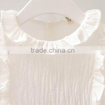 Blank Baby Clothes Top Ruffle Shorts Two Piece Set 100% Cotton Clothing for Toddlers Crushed Linen Outfit photo-3