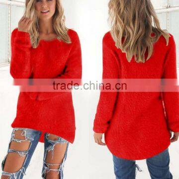 Zm50358b Autumn and Winter Lady Clothing Fashion Pure Color Long Sleeve Sweater photo-4