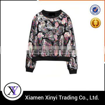 Latest fashion cheap custom womens sweatshirt manufacturer