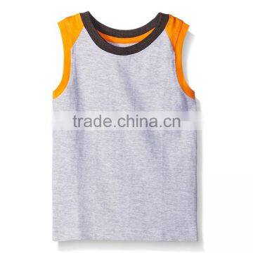 Cheap Wholesale Sports Open Side 95% Cotton 5% Spandex Kids Tank Top photo-3