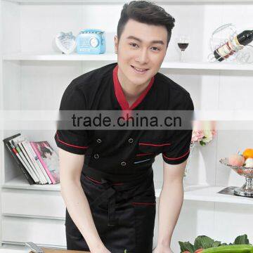 Cusomize Black OEM Design Supply Catering Uniforms,italian Restaurant Uniforms for Men Wholesale photo-5