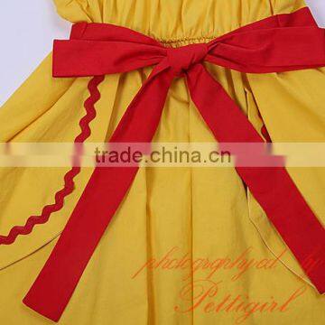 Halloween Costume Yellow Flower Girl Dresses photo-6