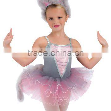 2017 new-kids ballet tutu-pink and baby grey mouse stage wear