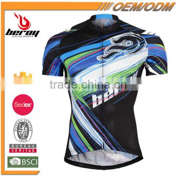 BEROY Hot Reflective Trim Land Bike Wear, Custom Short Sleeve Mountain Cycling Clothing