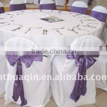 white polyester chair cover wedding and banquet polyester tablecloth