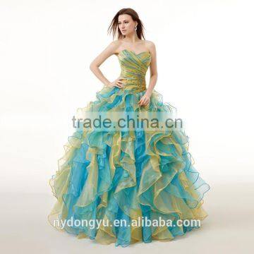 colorful women wedding dress party dress/ yhuaxx tutu maxi bridal dress/evening long maxi dress