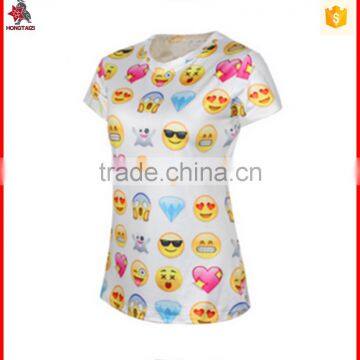 2016 hot sale emoji T-shirt for women men and kids