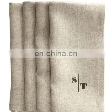 natural linen napkins with monogramming