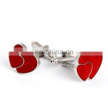 Wedding cufflinks red romantic love cufflinks