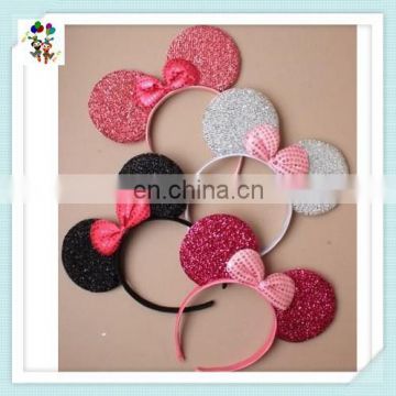 Hen Party Alice Band Glitter Sparkly Mouse Ears with Bow Headbands HPC-0713