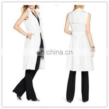 Women classic sleeleless trench coat vest coat NT178