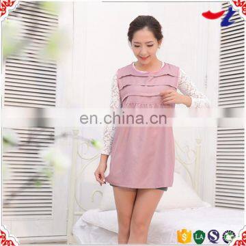 pink color anti radiaiton dress for pregnant women
