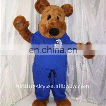 adult size funny blue bear mascot costume