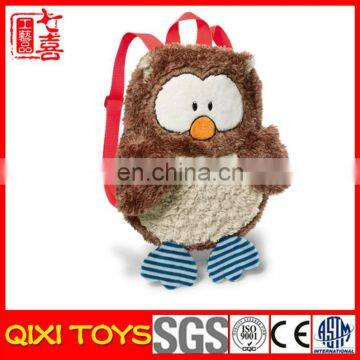 Wholesale animal backpack bag plush owl backpack