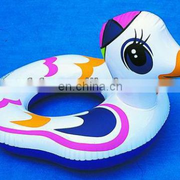 Inflatable safety duck swim ring