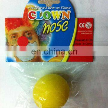 Party yellow sponge foam clown nose HAL-0003