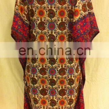 Women Ladies Indian Long Kaftan Abaya Robe Maxi Dress Long Kaftan Jalabiya photo-2
