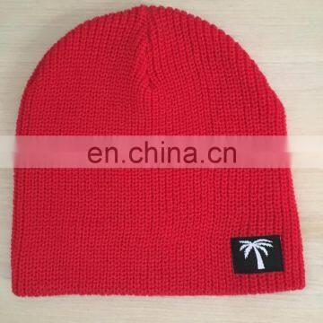 New Fashion Beanie Hat Top Quality Knitted Winterwith woven label