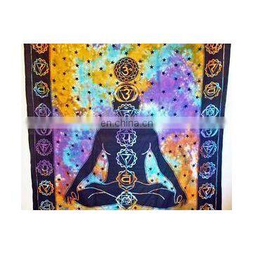 Cheap price vintage wall hanging Humans body charkra yoga mat tapestry