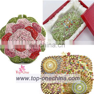 Bling handmade evening clutch bag cystal rhinestone clutch stonning bag