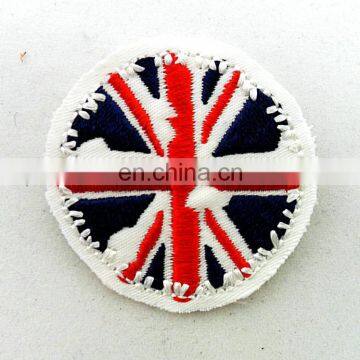 Factory wholesale custom flat logo embroidery patch