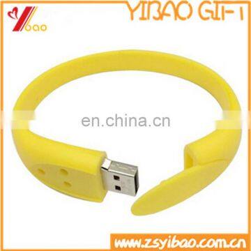 Chinese supplier custom logo silicon bracelet flash drive usb 8gb