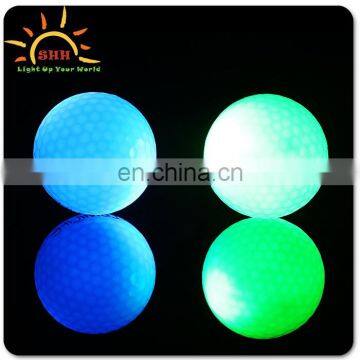 Hot selling sports luminous logo printing golf ball glovion led flashing golf ball luminous golf ball