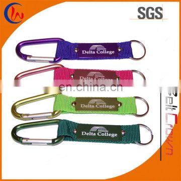 Carabiner with web strap & Keyring & Metal Patch