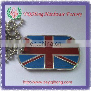 UK flag customized dog tag/engraved dog tags