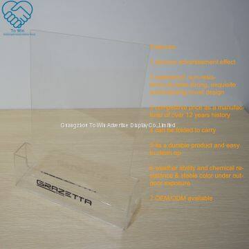 High Quality Display Premium Vertical A5 Acrylic Sign Holder 6 x 8 Inches Table Standing Acrylic Price Label Holder