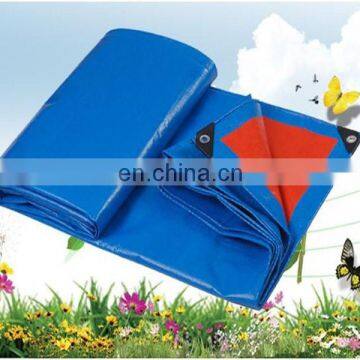 HDPE woven laminated PE tarpaulin waterproof tent cover with eyelet and triangle corners