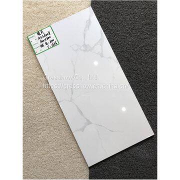 12X24in White Cararra Gloss Wall Tile