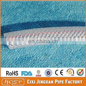 Cixi Jinguan 10mm Food Grade Flexible Clear PVC Braided Potable Water Hose Pipe,Soft Clear Fiber Reinforced PVC Water Hose Tube