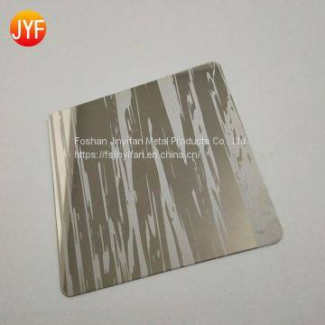 304 color coated 4*8 stainless steel mirror polished stamping water ripple irregular shape panels for ceiling